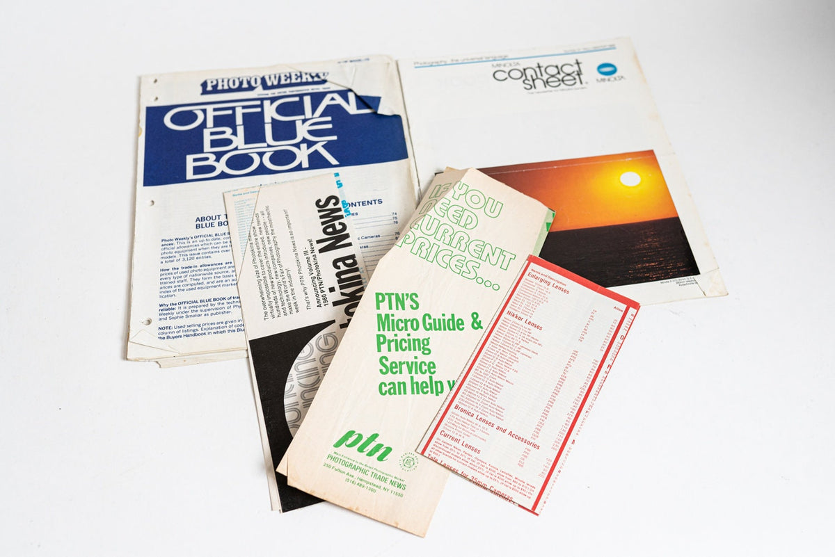 Photographic Literature Lot - Lot of 5 - Blue Book, Minolta Contact Sheet, etc