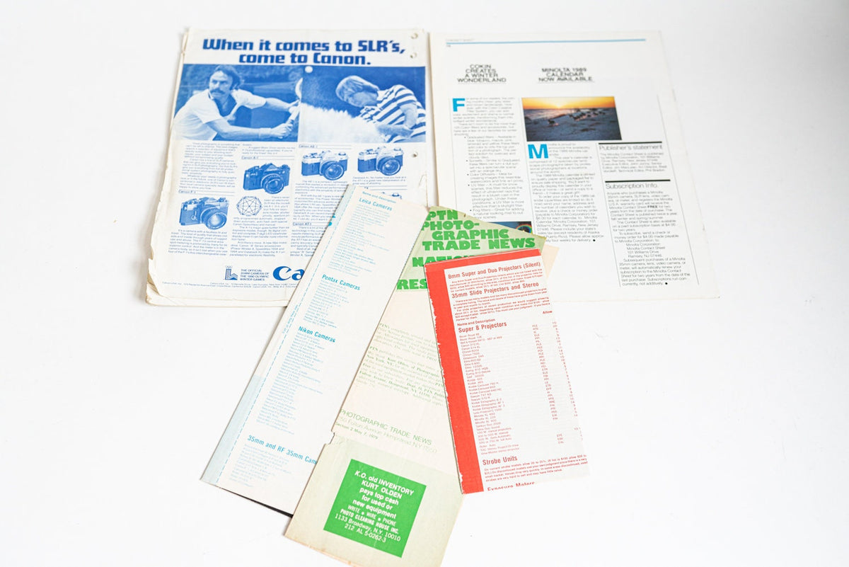 Photographic Literature Lot - Lot of 5 - Blue Book, Minolta Contact Sheet, etc