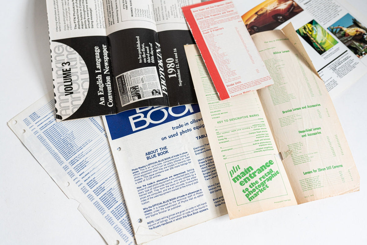 Photographic Literature Lot - Lot of 5 - Blue Book, Minolta Contact Sheet, etc