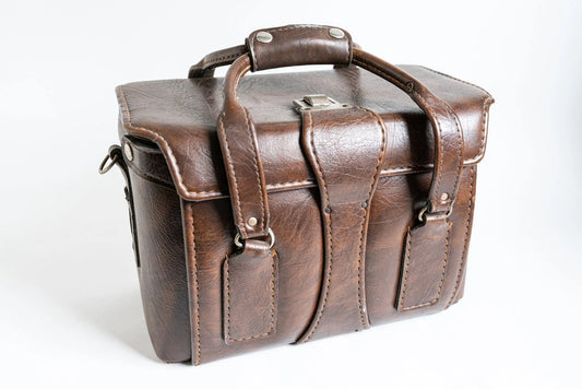 Vintage Brown Hard Camera Case w/ Carry Handle