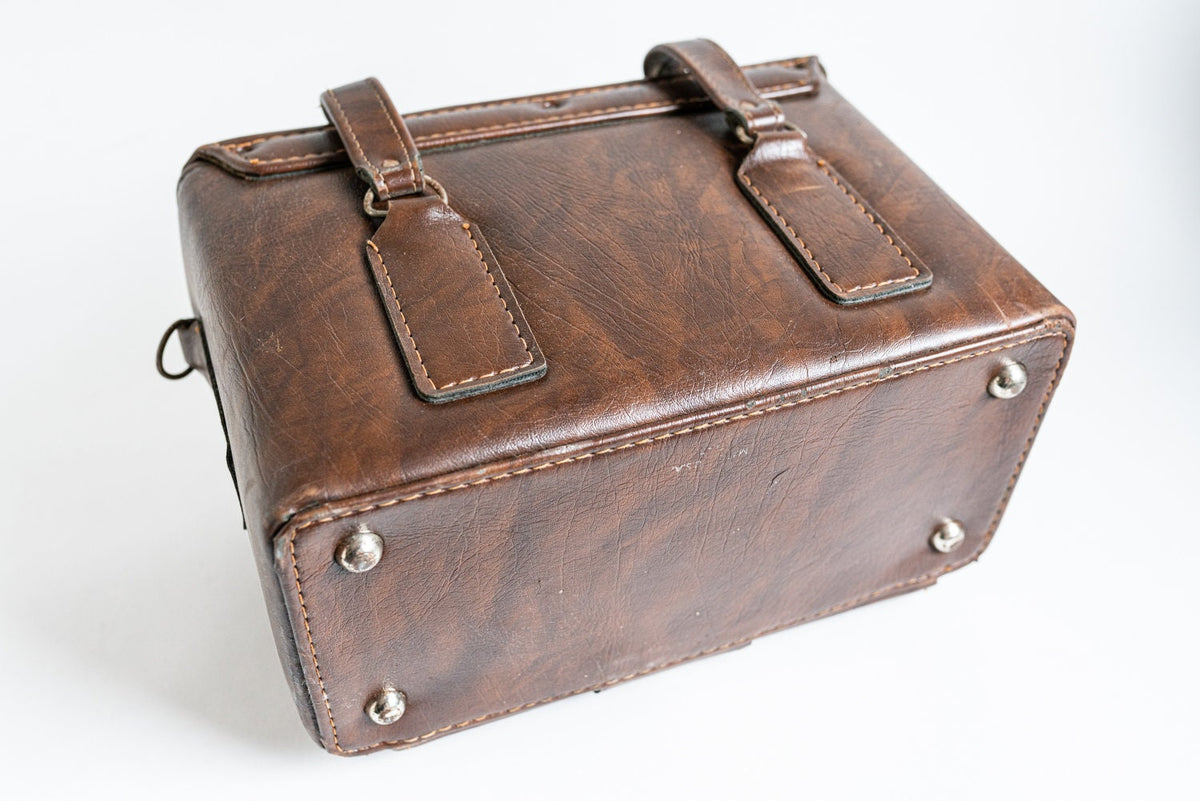 Vintage Brown Hard Camera Case w/ Carry Handle