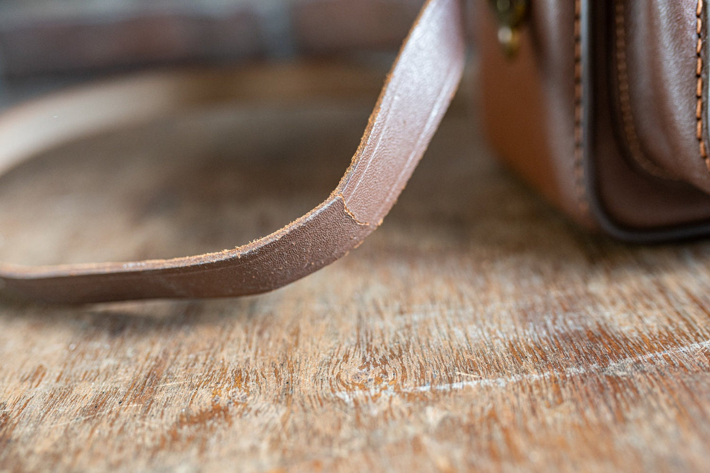 Vintage Brown Leather Camera Case - Circa 1950s