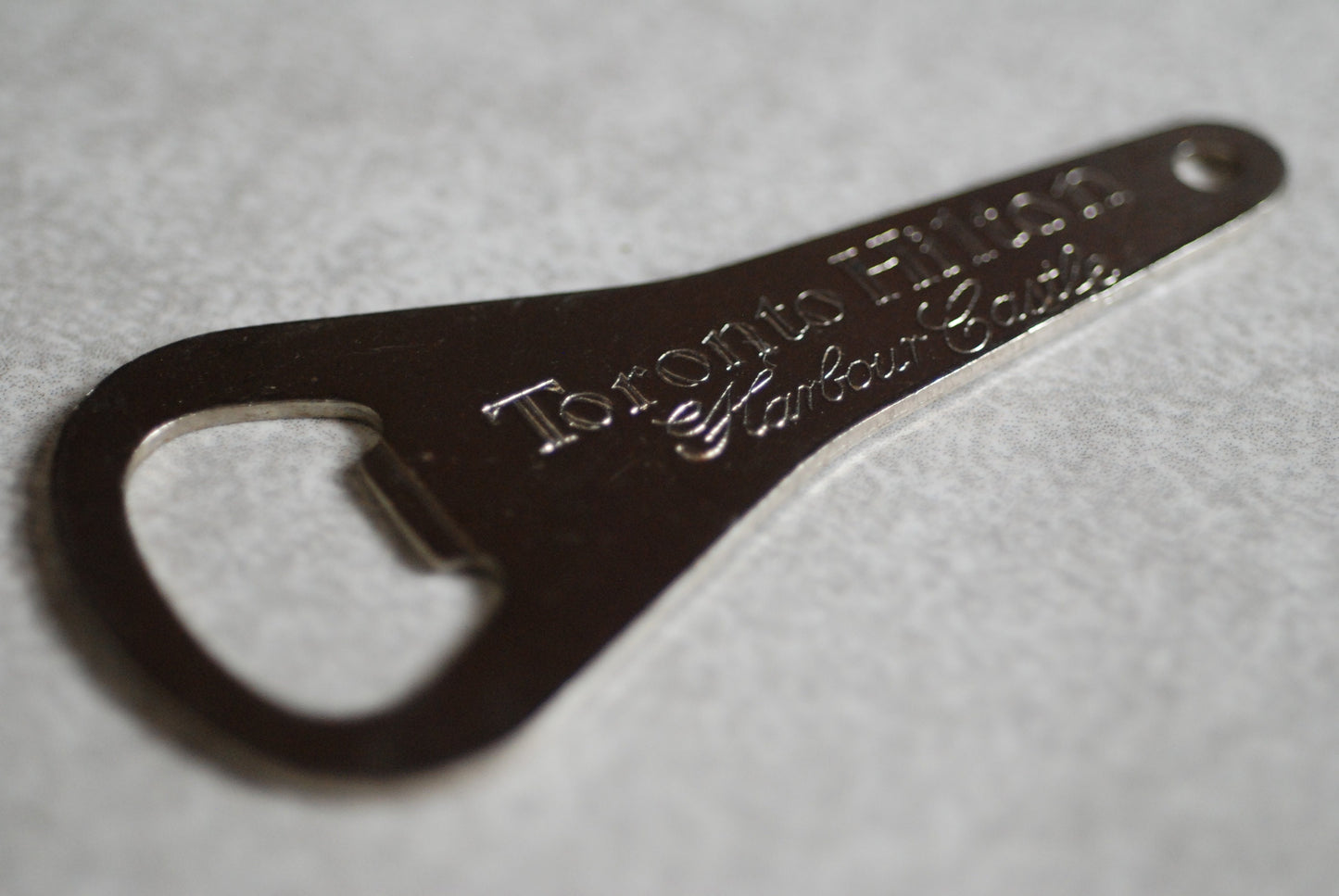 Chrome Toronto Hilton Hotel Harbour Castle Bottle Opener Steel