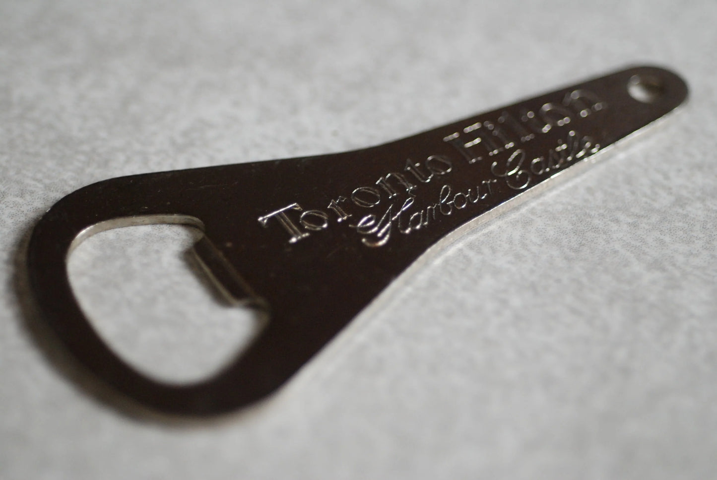 Chrome Toronto Hilton Hotel Harbour Castle Bottle Opener Steel