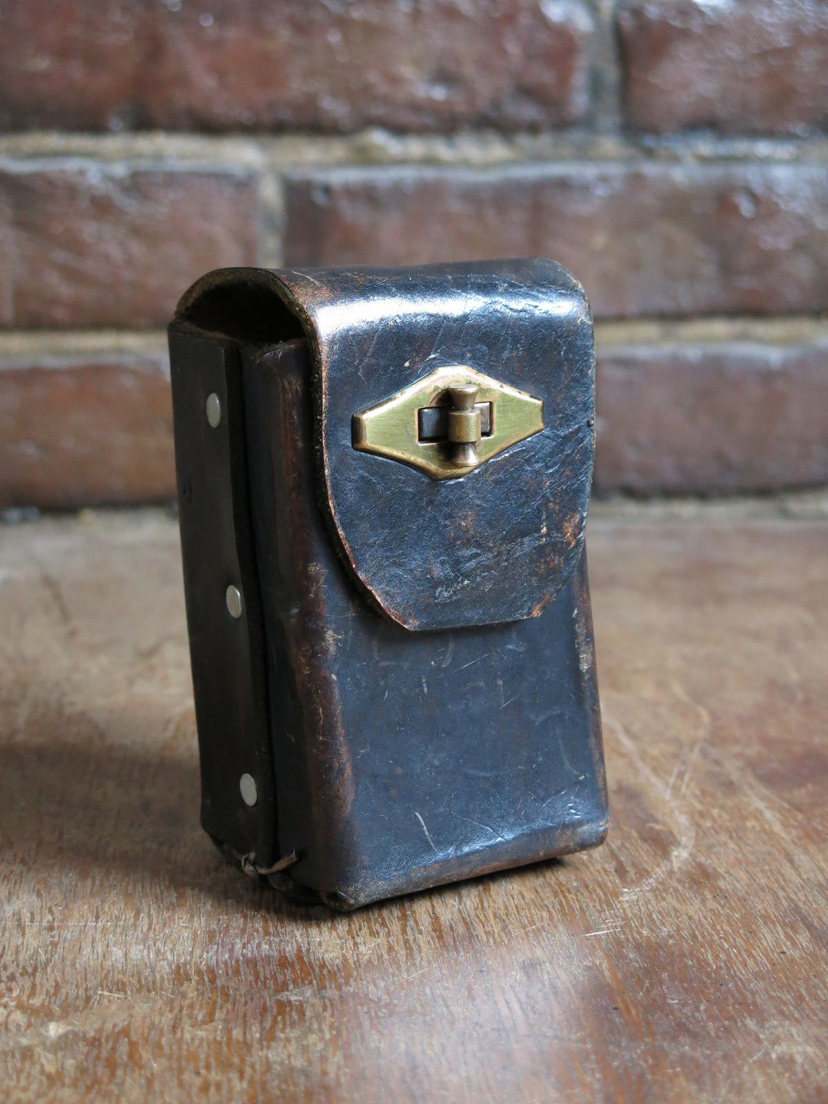 Vintage Heavy Duty Handmade Leather Case with Loop on Back