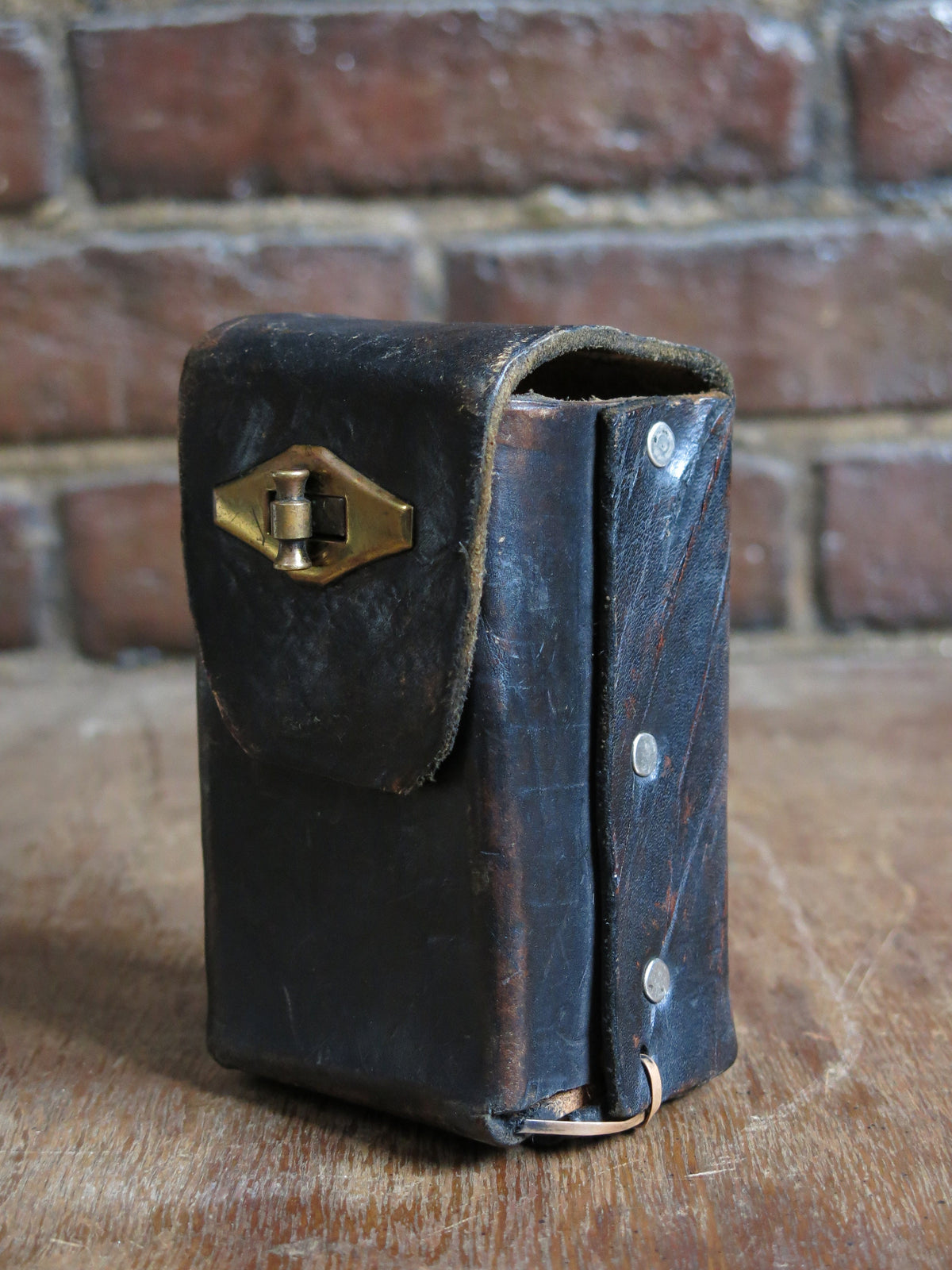 Vintage Heavy Duty Handmade Leather Case with Loop on Back