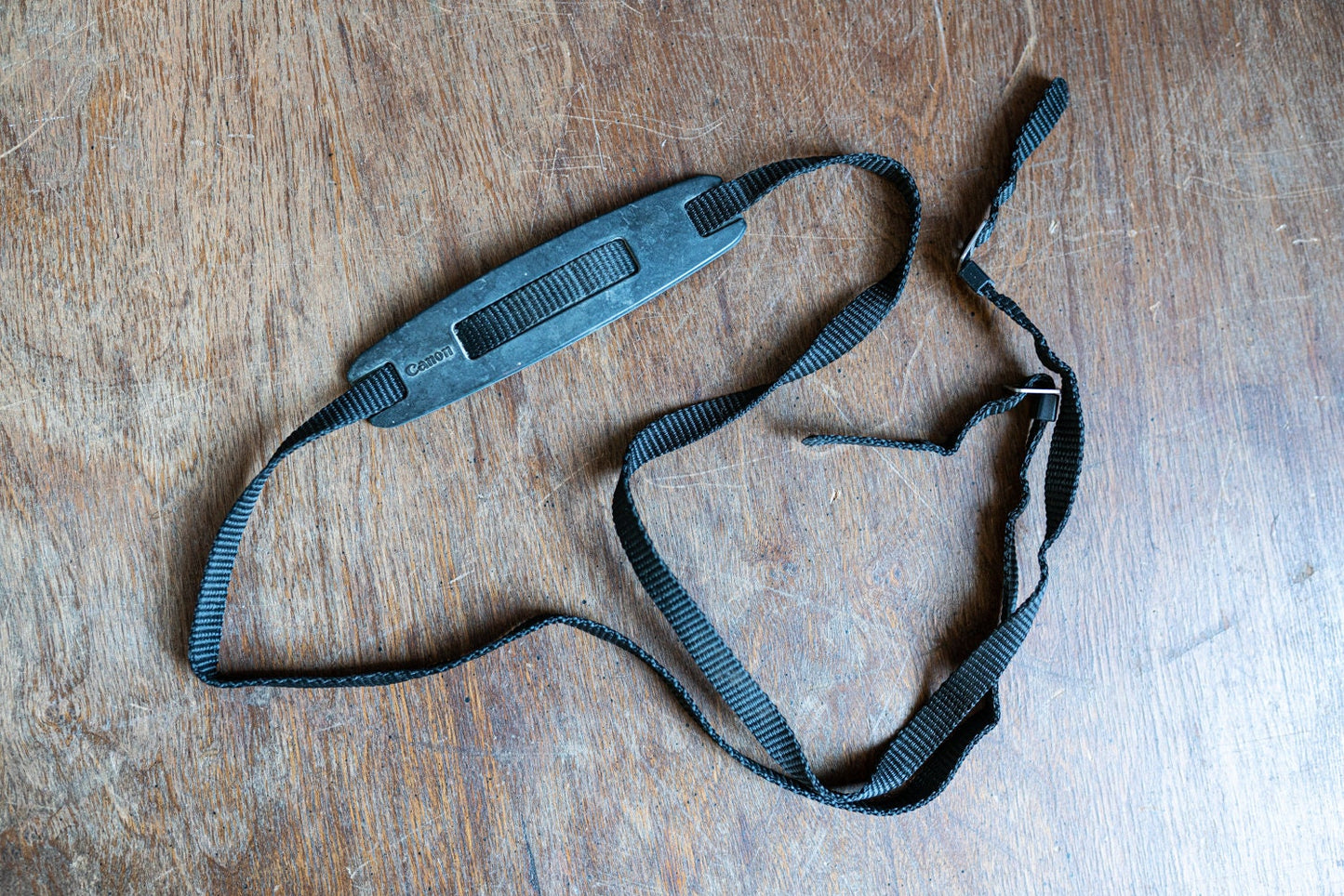Vintage Black Canon Camera Strap w/ Shoulder Pad