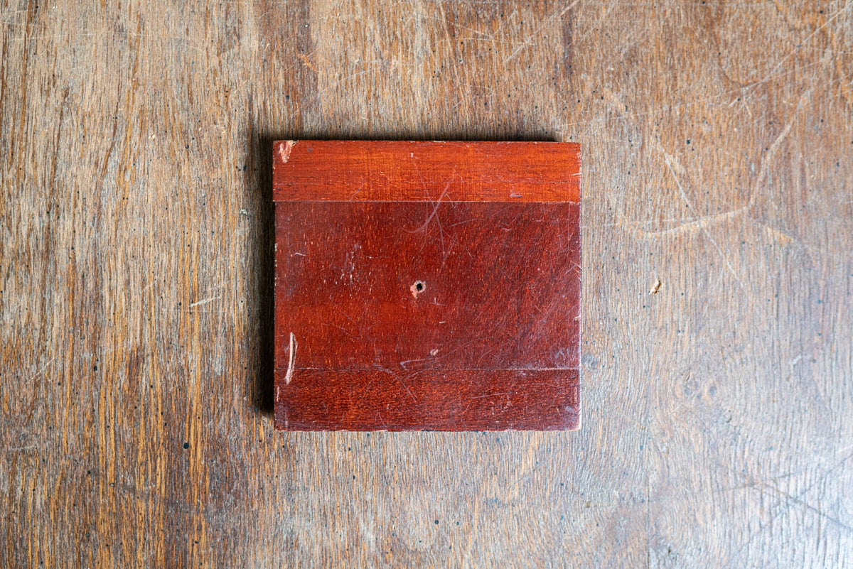 Vintage Wooden Lens Board w/ No Opening - 2 3/4 x 2 7/8