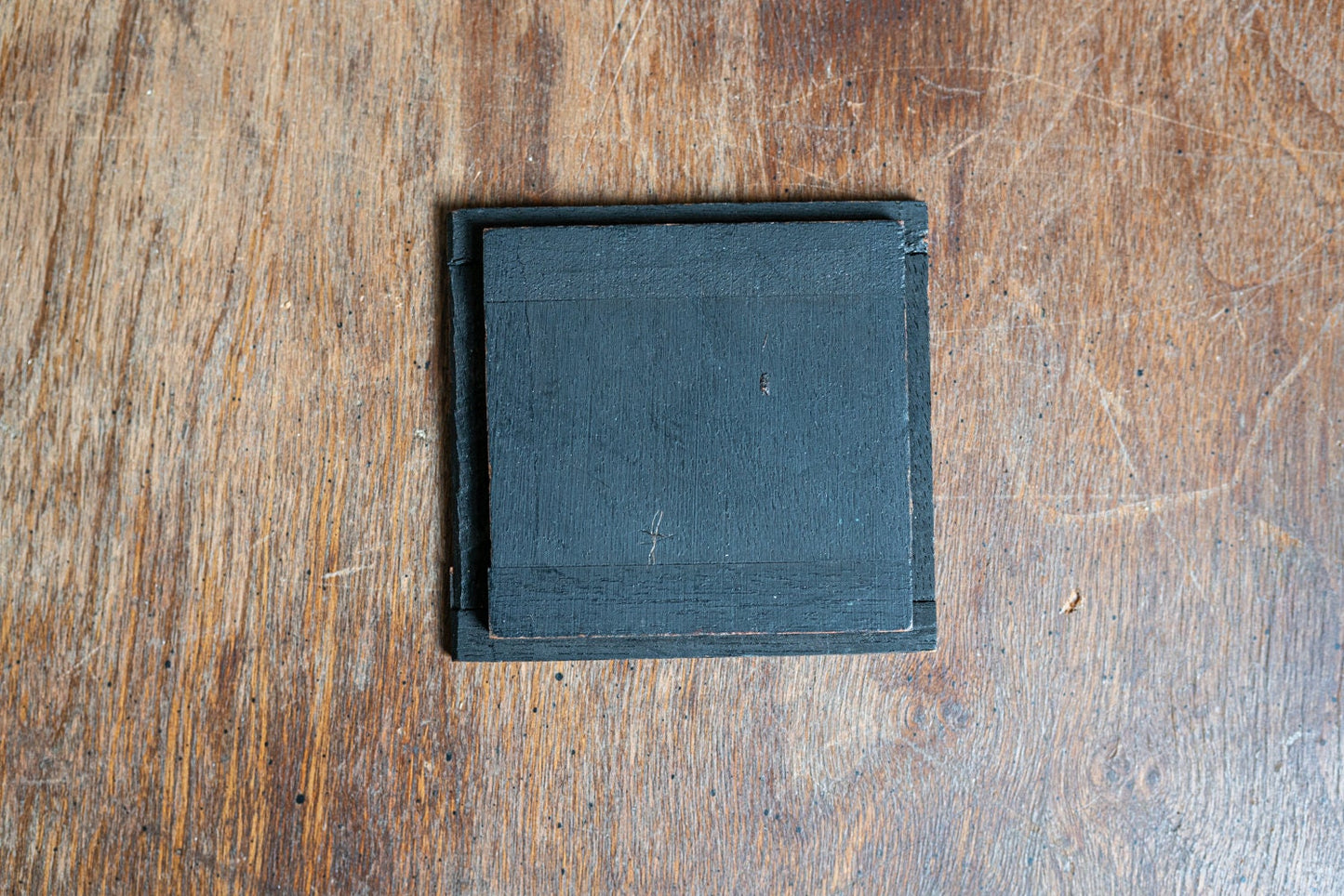 Vintage Wooden Lens Board w/ No Opening - 2 3/4 x 2 7/8