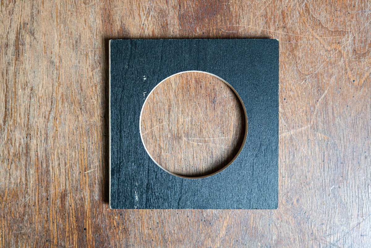 Vintage Wooden Lens Board, 64mm Opening