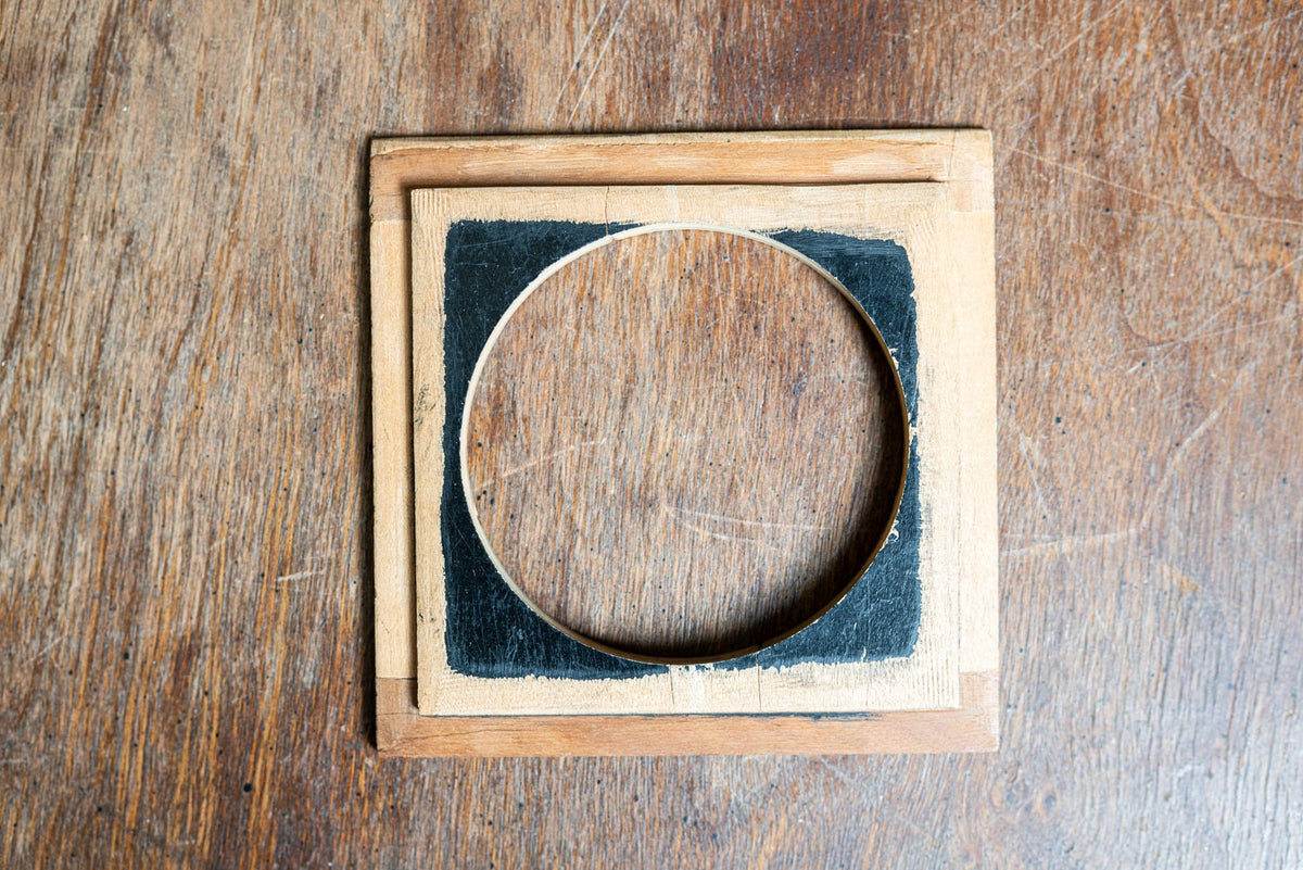 Vintage Wooden Lens Board with 70mm Opening