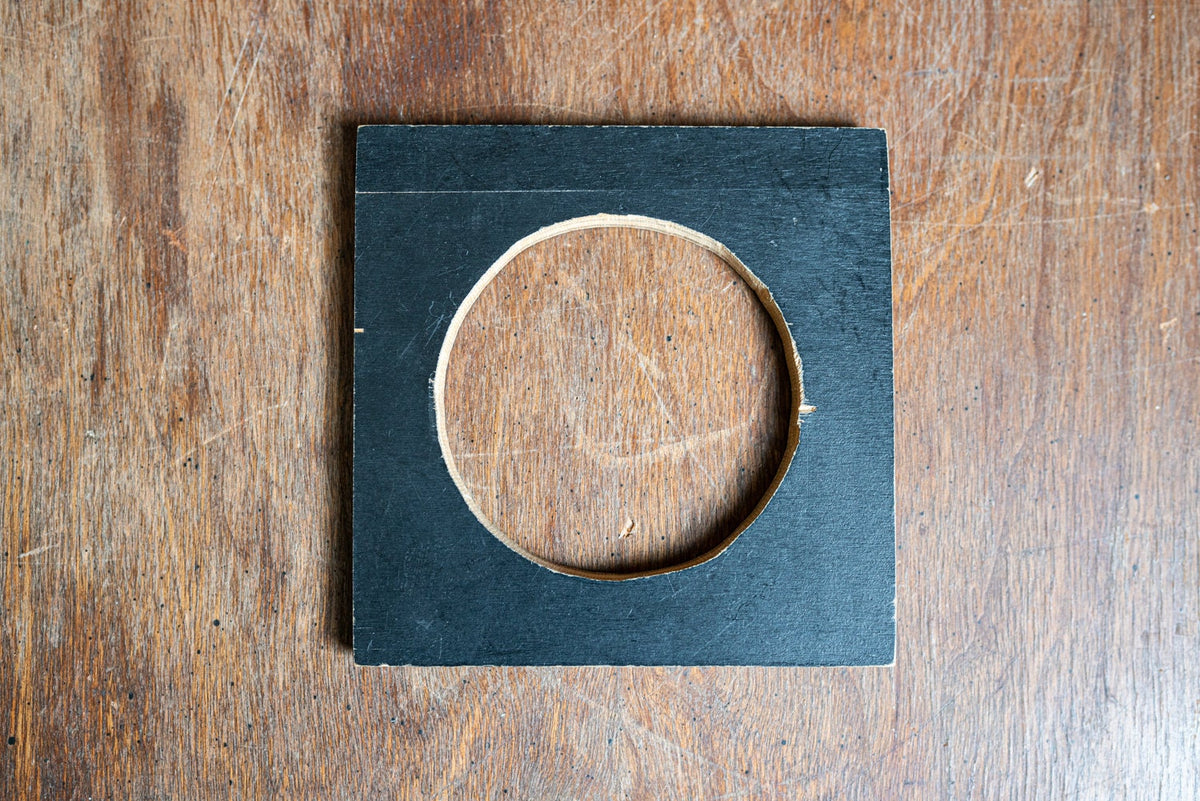 Vintage Burke and James Wooden Lens Board, 67mm Opening