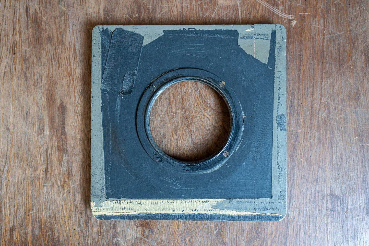 Burke & James 6 x 5 15/16 Wooden Lens Board w/ 63mm Metal Insert
