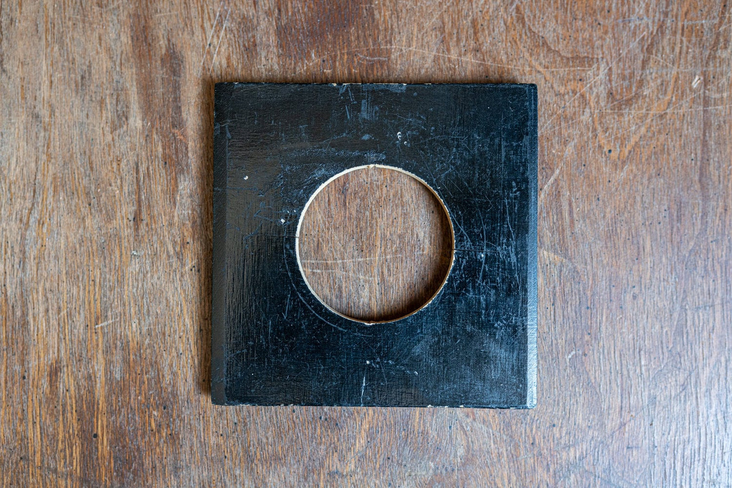 Vintage Burke & James Wooden Lens Board, 49mm Opening