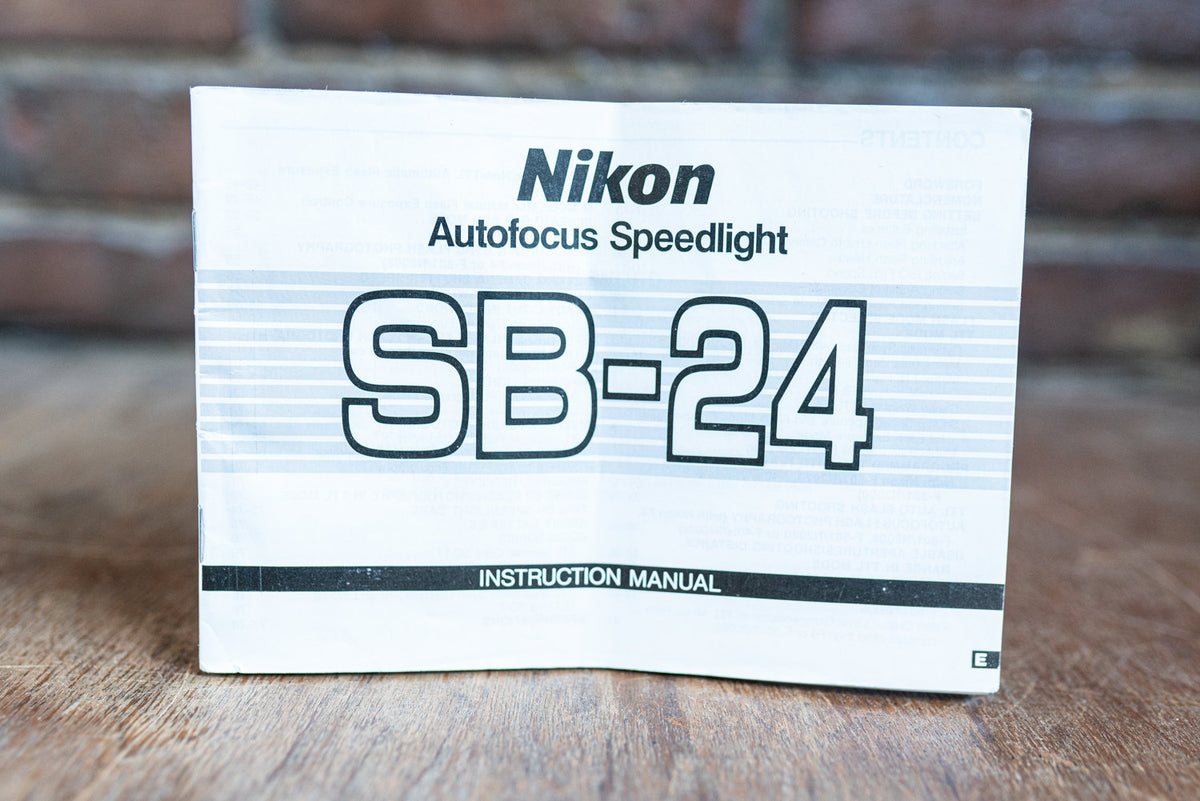 Nikon Autofocus Speedlight SB-24 Flash Instructions Manual User Guide