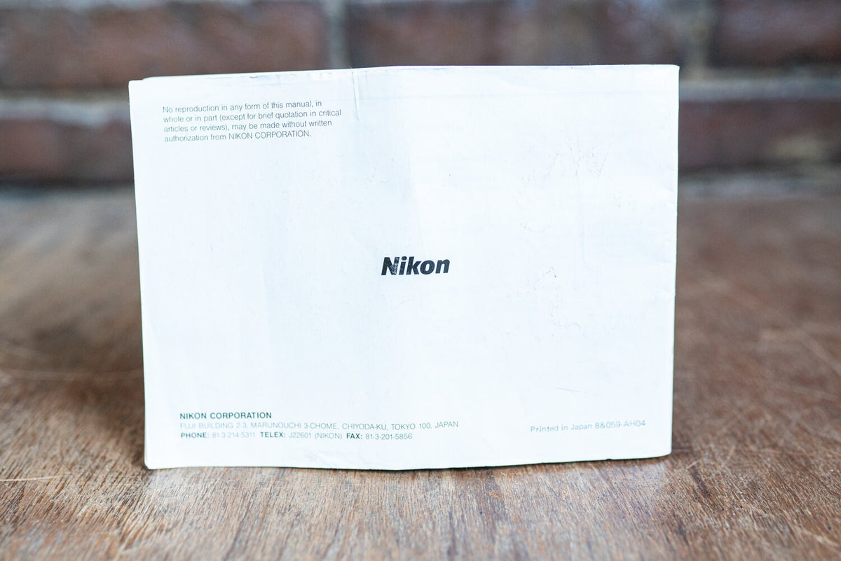 Nikon Autofocus Speedlight SB-24 Flash Instructions Manual User Guide