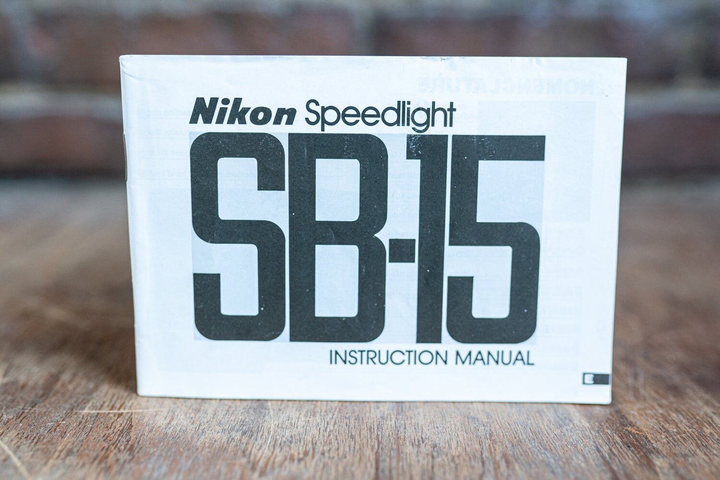 Nikon Speedlight SB-15 Instruction Manual