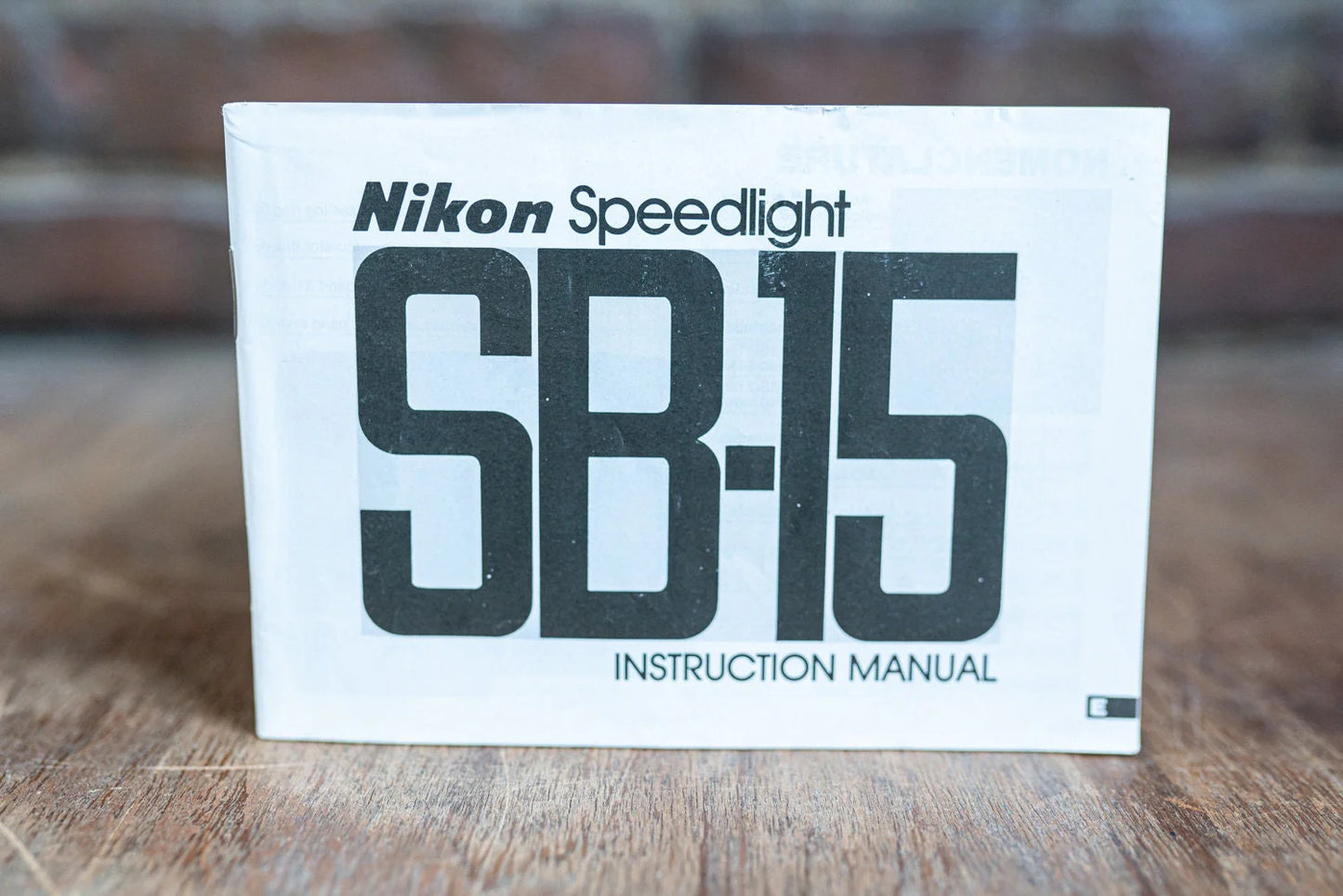 Nikon Speedlight SB-15 Instruction Manual