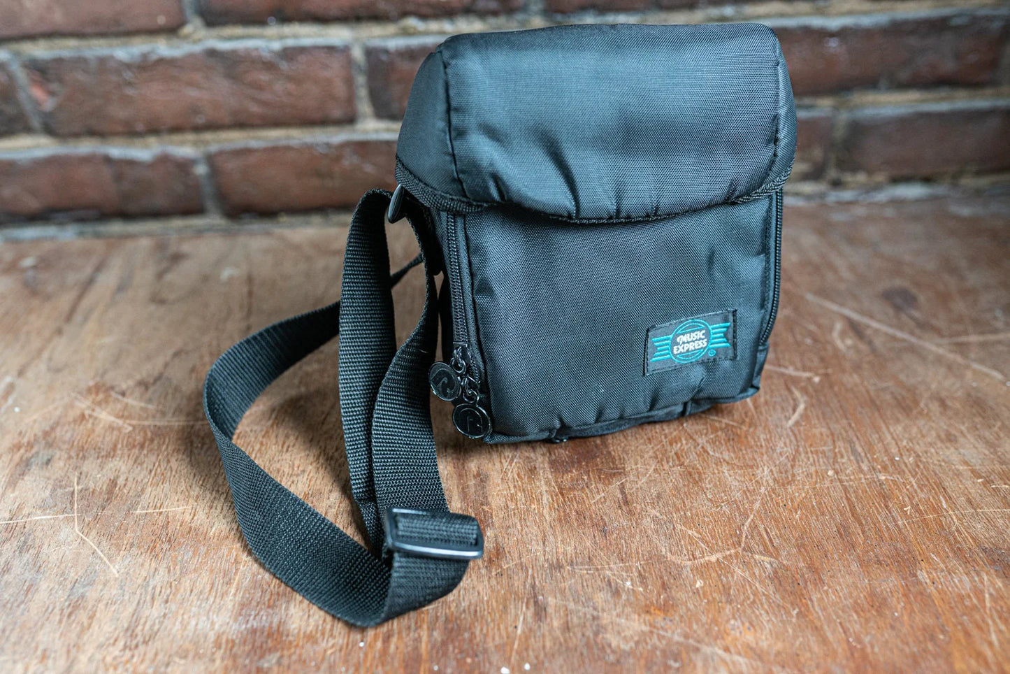 Vintage Black Music Express Sling / Crossbody Bag