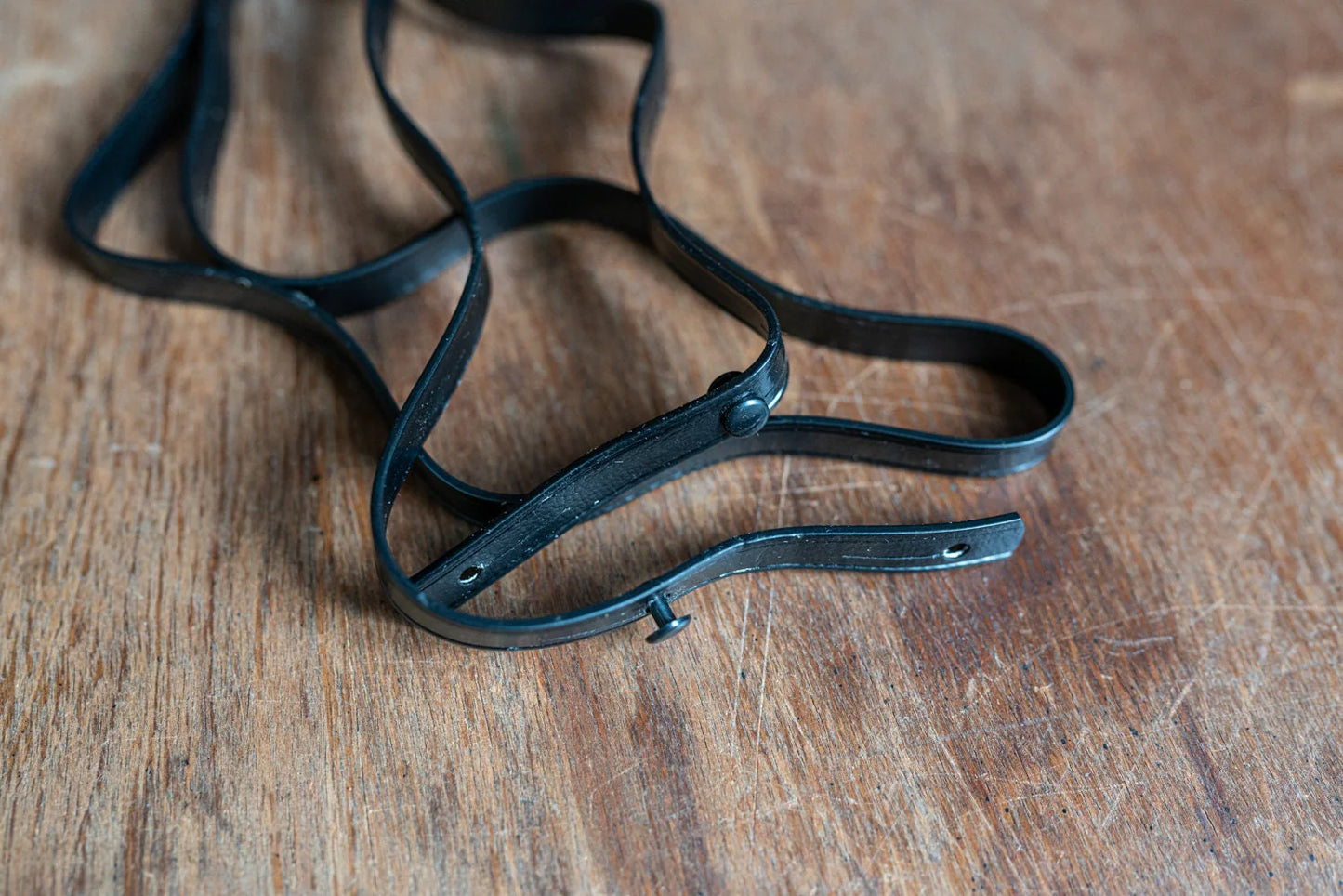 Vintage Black Vinyl Camera Strap - Circa 1970s