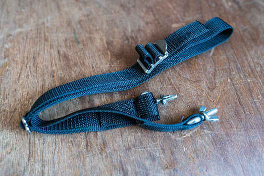 Vintage Black Camera Strap w/ Wing Nut Ends