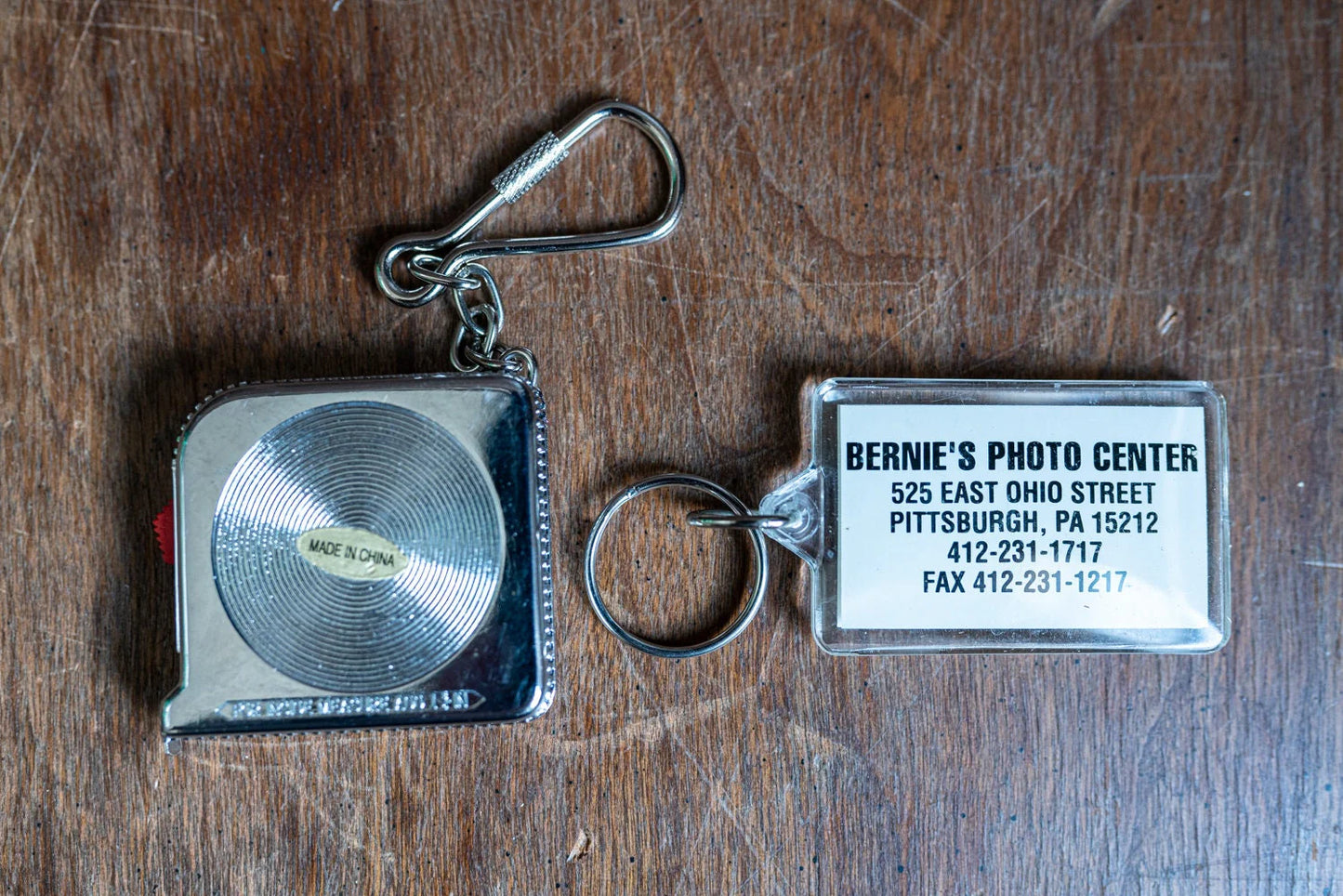 Photo Branded Keychains - Set of 2 - Canon Measuring Tape and Nikon Keychain