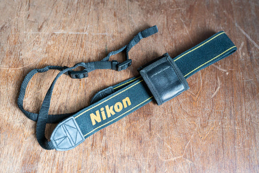Nikon Camera Strap w/ Soft Memory Card Case