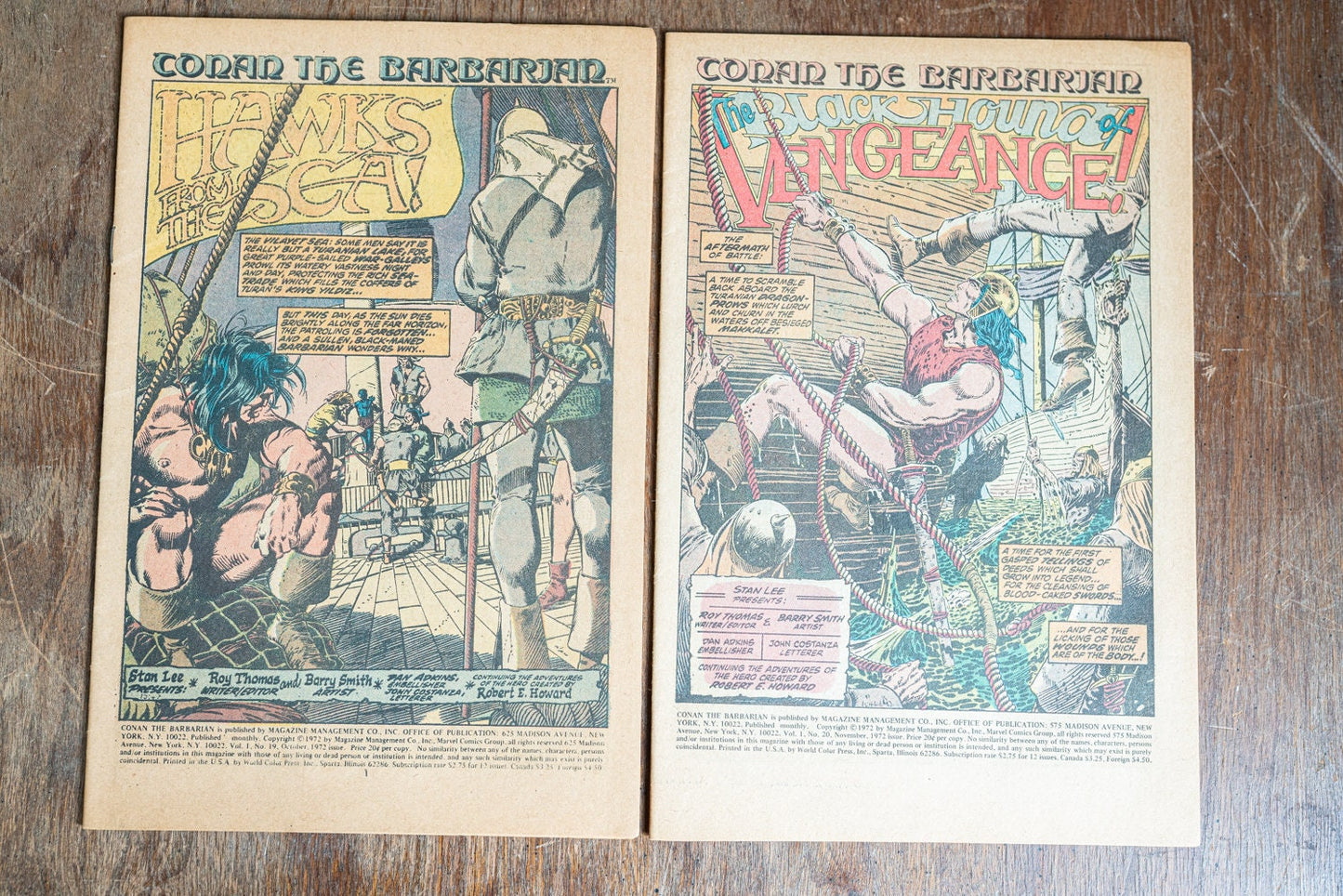 Conan the Barbarian Magazine Style Comic Books - Lot of 2 - No Covers