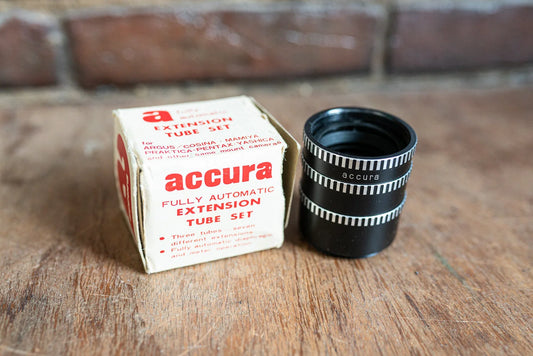 Vintage Accura M42 Extension Tube Set - Three Pieces - In Original Box