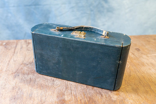 Vintage Art Deco Camera VANITY Case Style Purse - Aqua