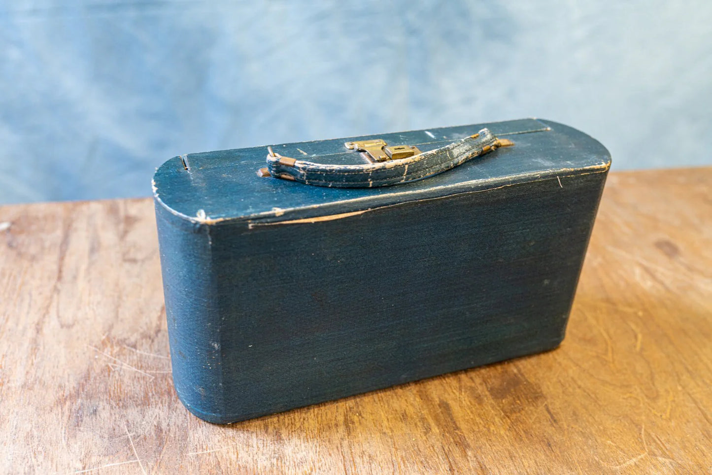Vintage Art Deco Camera VANITY Case Style Purse - Aqua