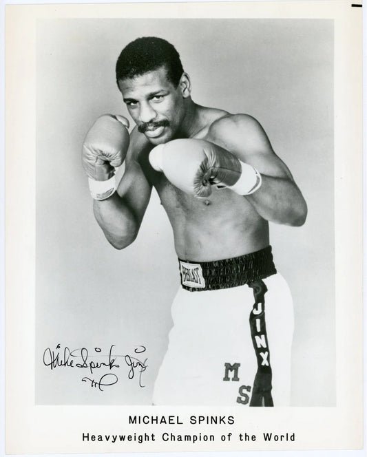 Michael Spinks - Heavyweight Champion of the World SIGNED PHOTO