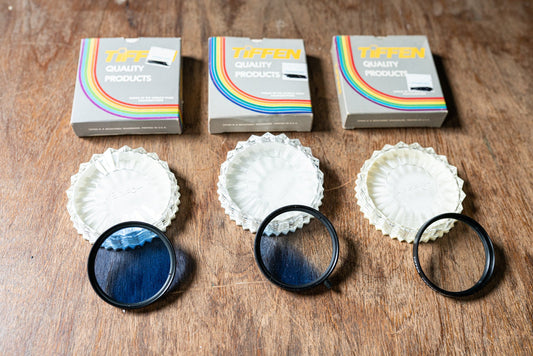 Tiffen 55mm Filters - Set of 3 - Clear-Blue, 80A Blue, and Center Spot