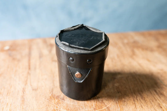 Vintage Black Canon Lens Case - Approximately 2 1/2 x 2 7/8 x 2 7/8