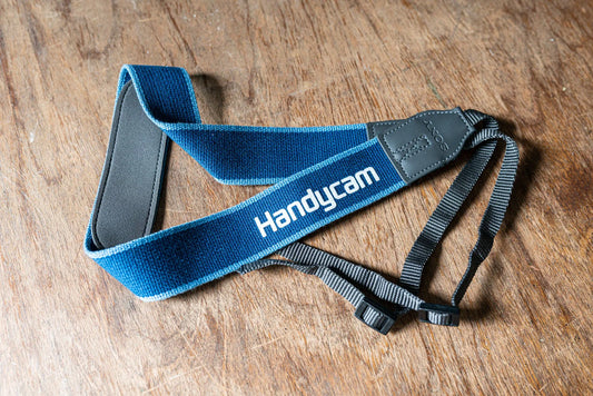 Vintage Blue Sony Handycam Camera Strap