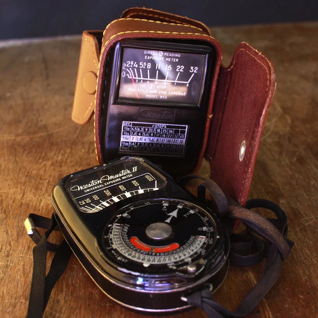 Vintage Bakalite Weston Camera Meters Set of 2 for Prop or Display