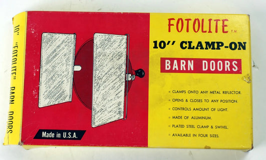 FOTOLITE BARN DOOR 10" CLAMP IN ORIG. BOX. NEW OLD STOCK