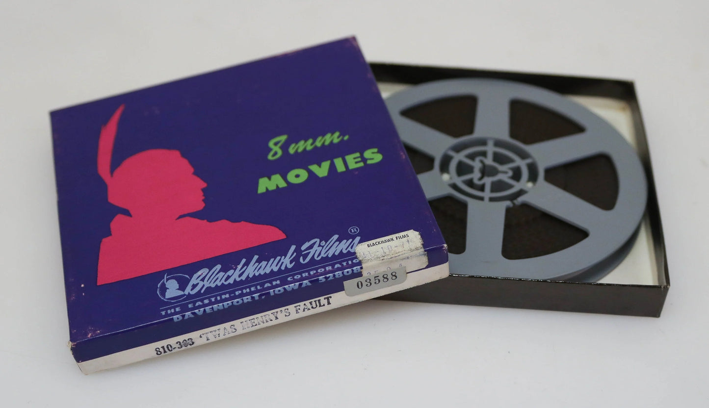 Vintage "Twas Henrys Fault" 8mm Movie Film in Original Box