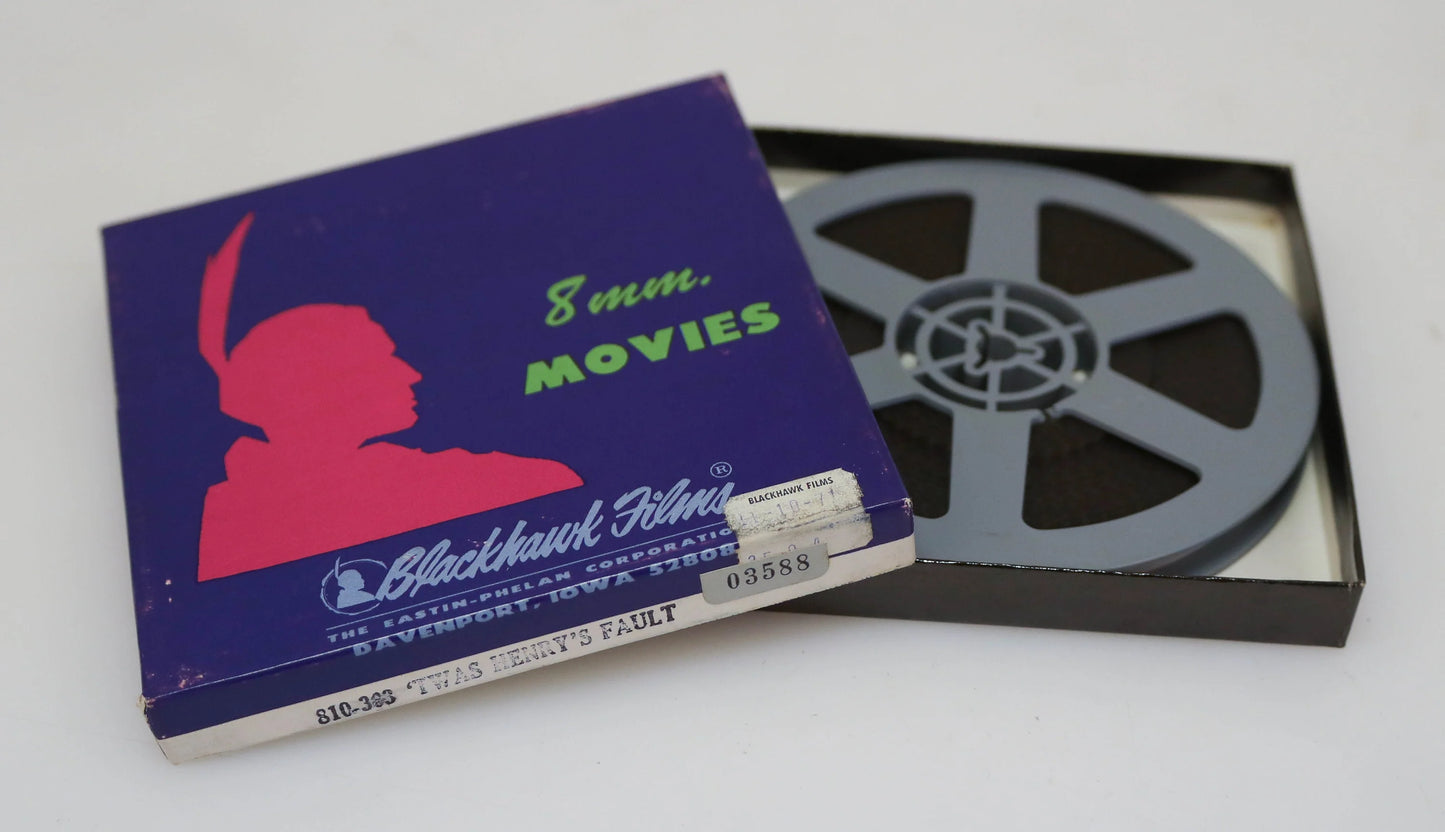 Vintage "Twas Henrys Fault" 8mm Movie Film in Original Box