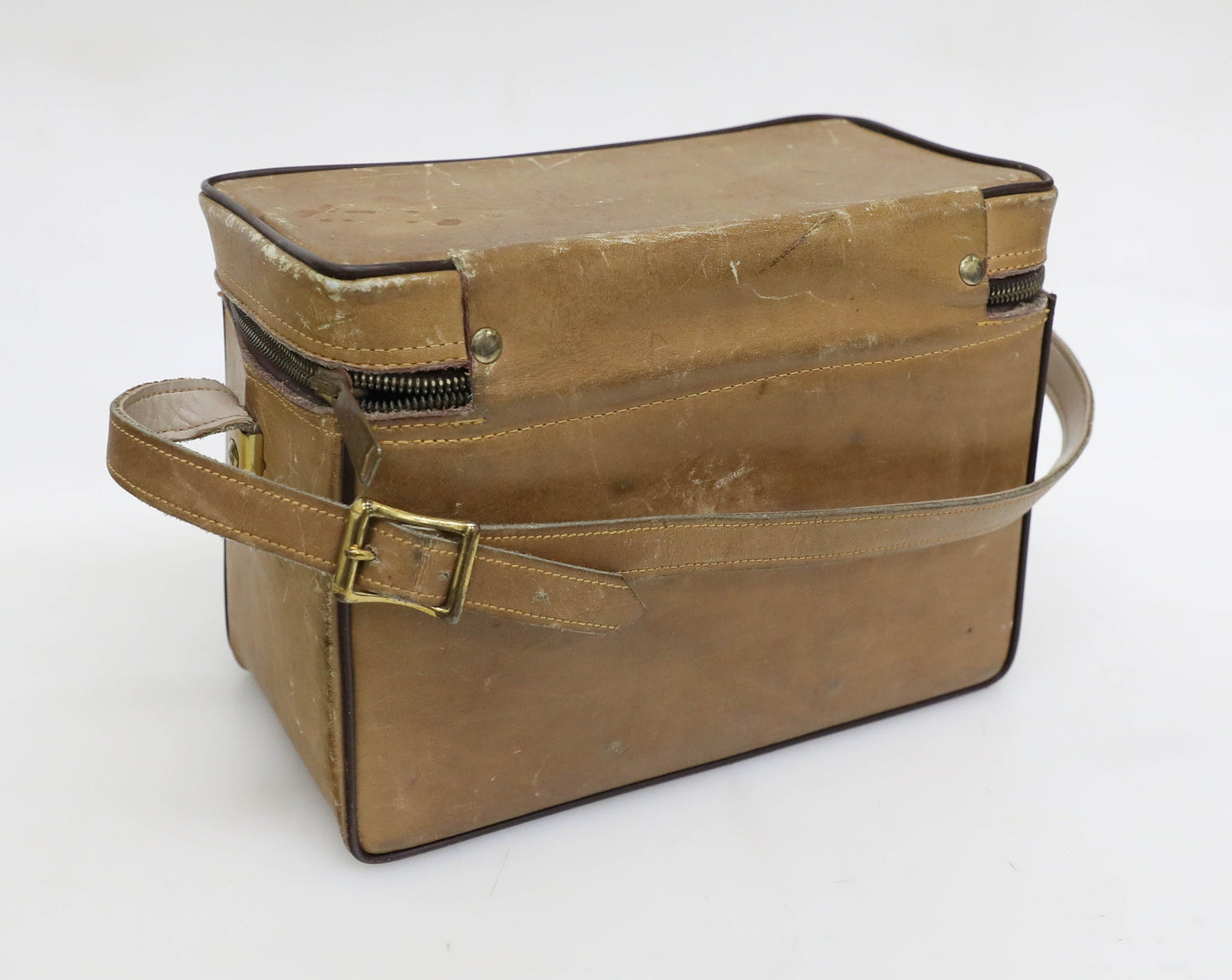 Vintage 1960s Leather Heavy Duty Camera Bag - The Sportsman 502