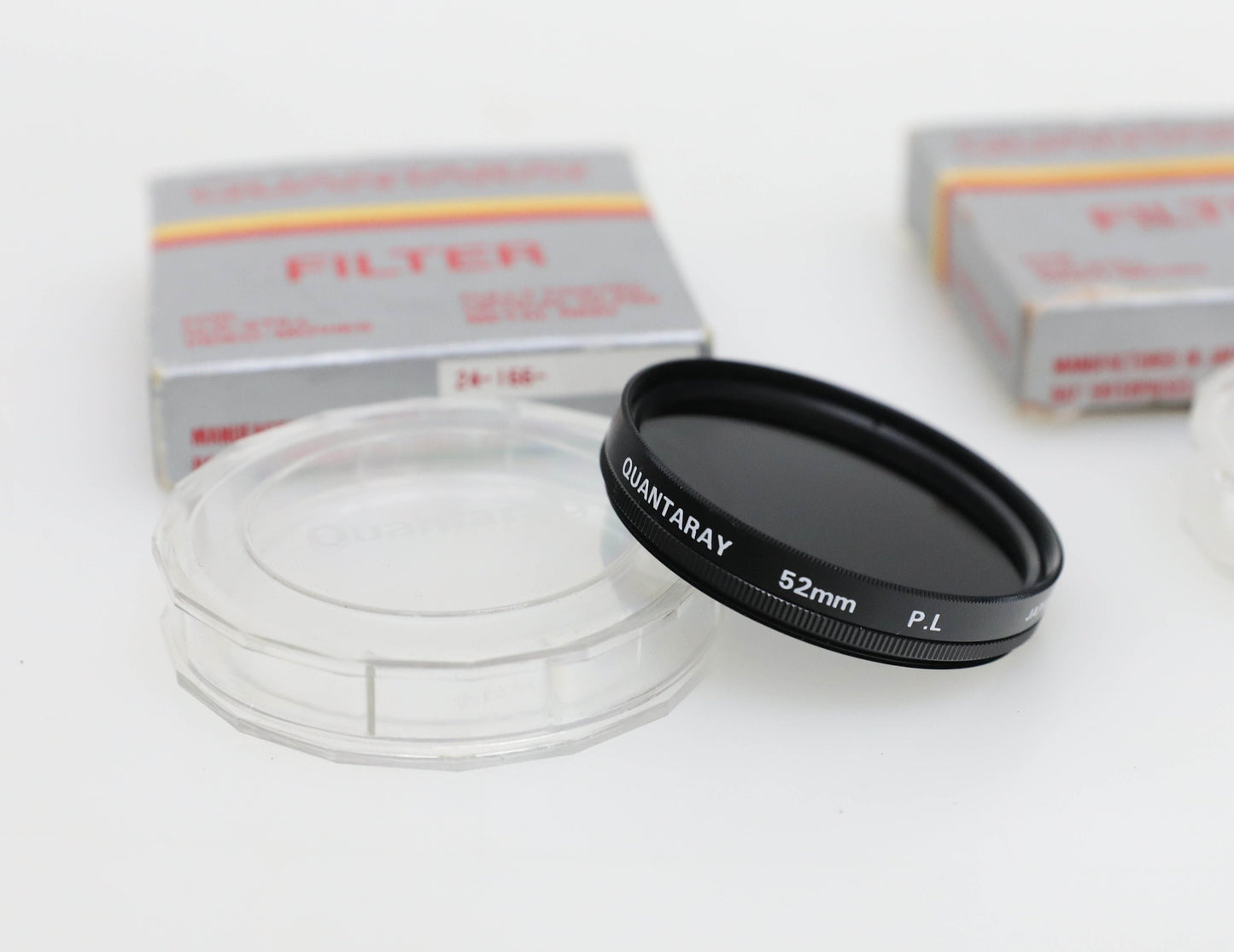 52mm Quantaray +3 and PL Filters/Polarizer in Original Box and Case - SET OF 2
