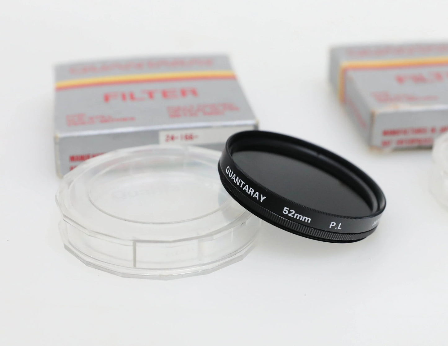 52mm Quantaray +3 and PL Filters/Polarizer in Original Box and Case - SET OF 2