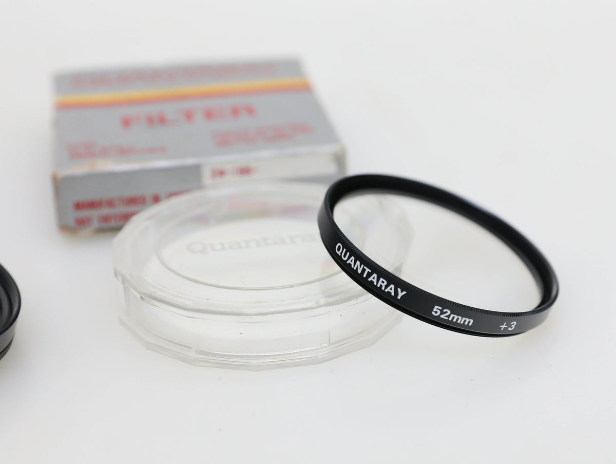 52mm Quantaray +3 and PL Filters/Polarizer in Original Box and Case - SET OF 2