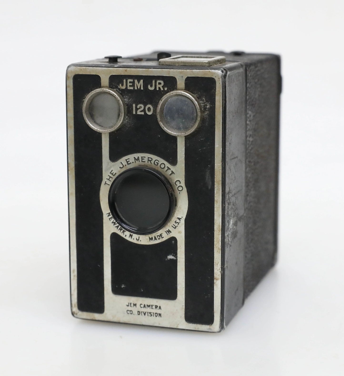 Jem Jr. 120 The J.E. Mergott Co. Metal Box Camera - WORKS