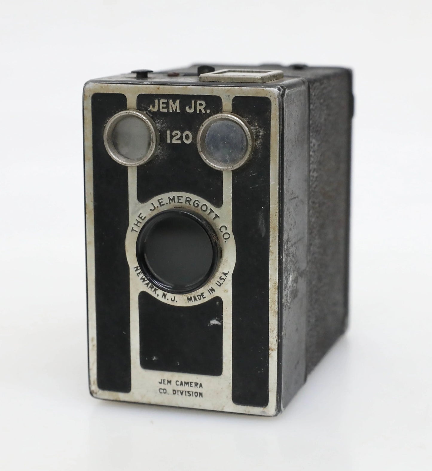 Jem Jr. 120 The J.E. Mergott Co. Metal Box Camera - WORKS