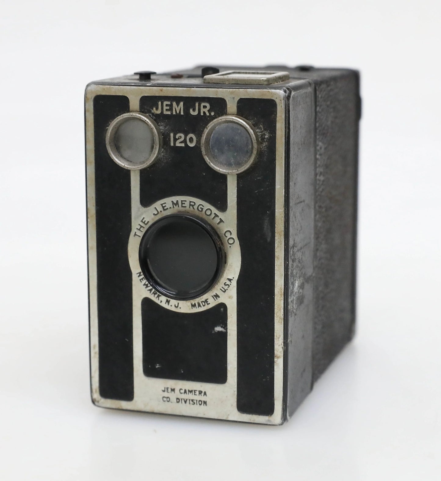 Jem Jr. 120 The J.E. Mergott Co. Metal Box Camera - WORKS