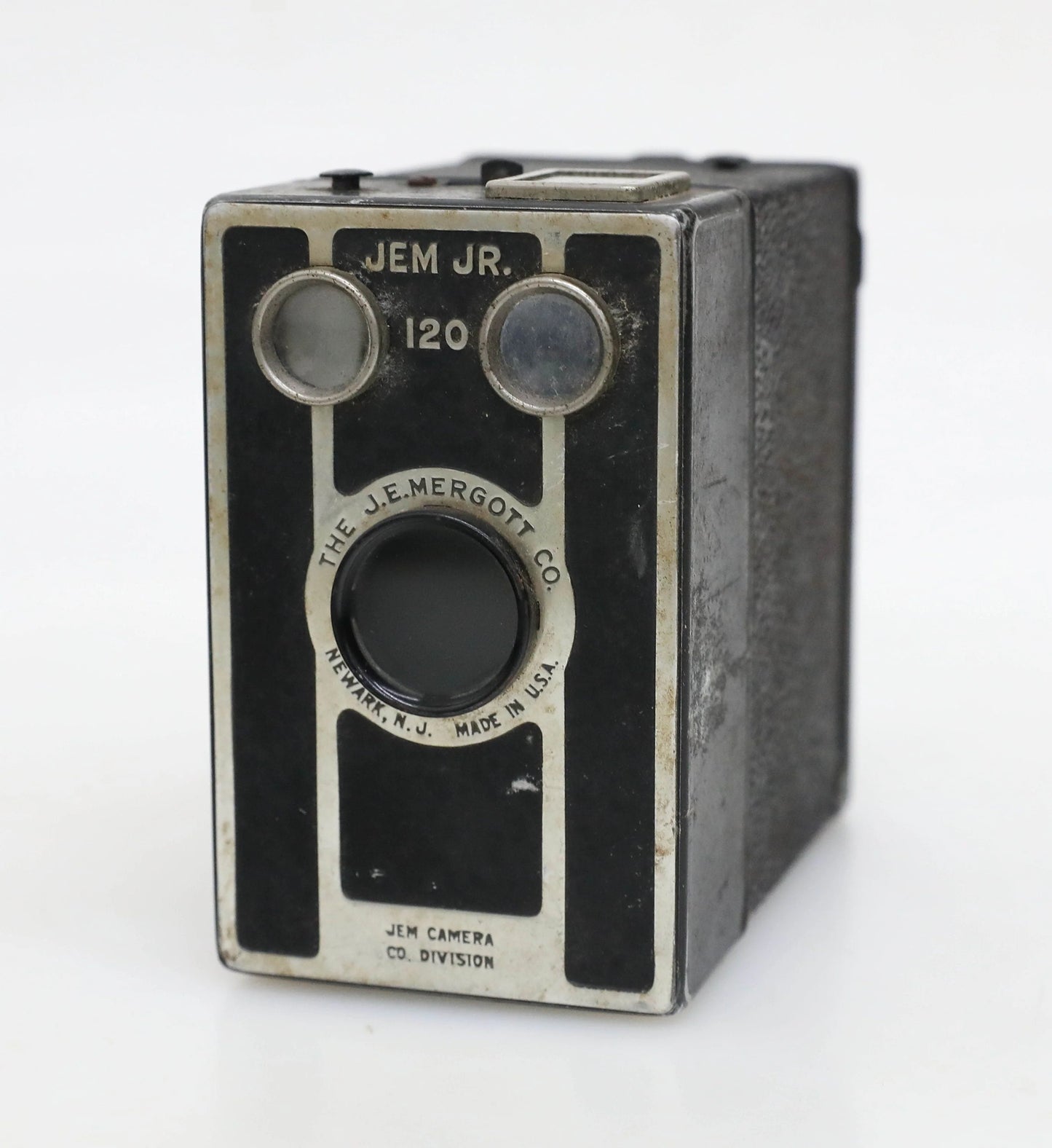 Jem Jr. 120 The J.E. Mergott Co. Metal Box Camera - WORKS