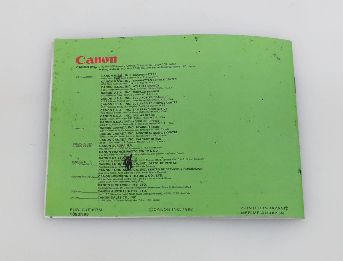 Canon FD Lens Wonderland Guide Book