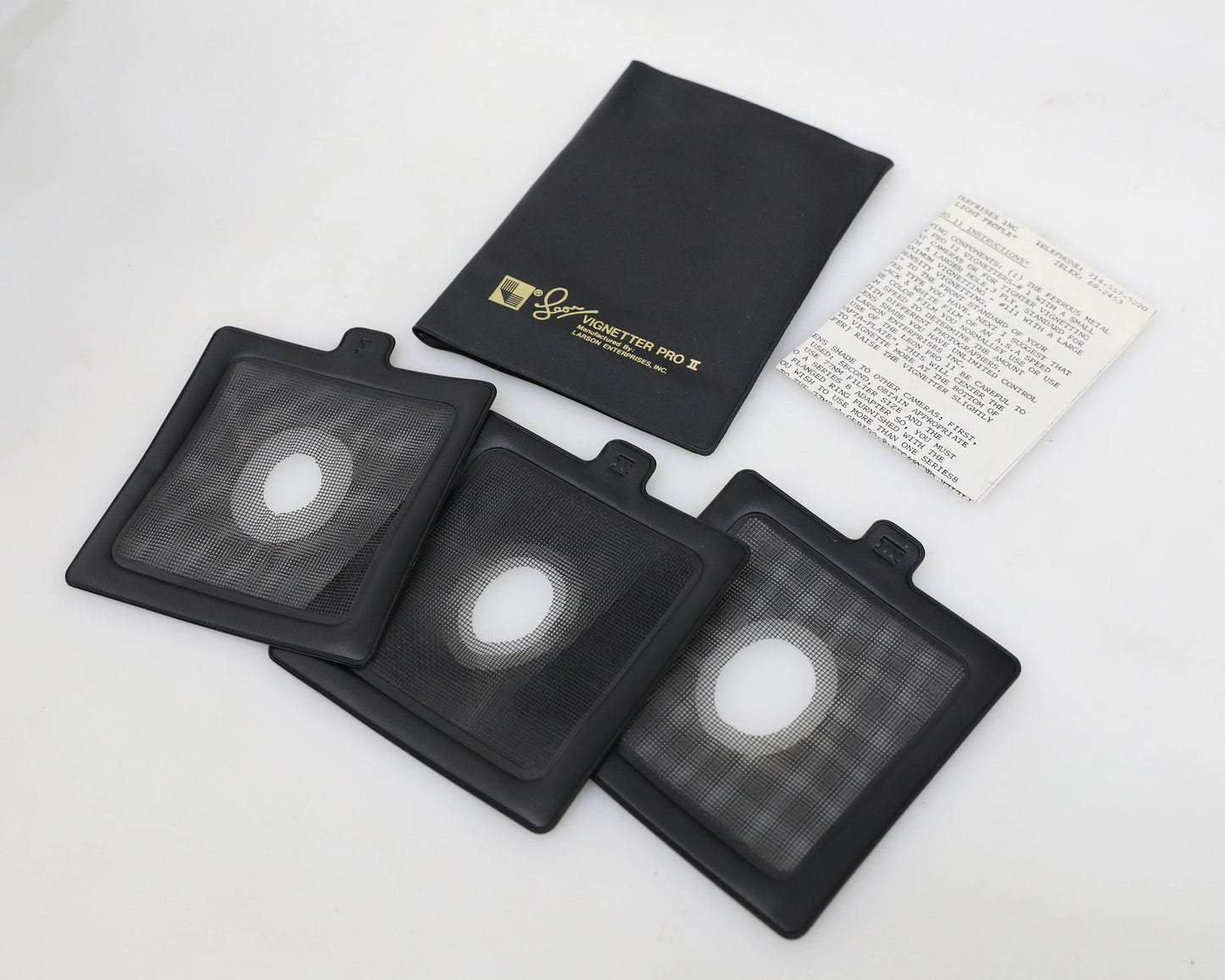 Larson Enterprises Vignetter Pro II 1-3 Lighting Lens Filter Set 6x7 in Case