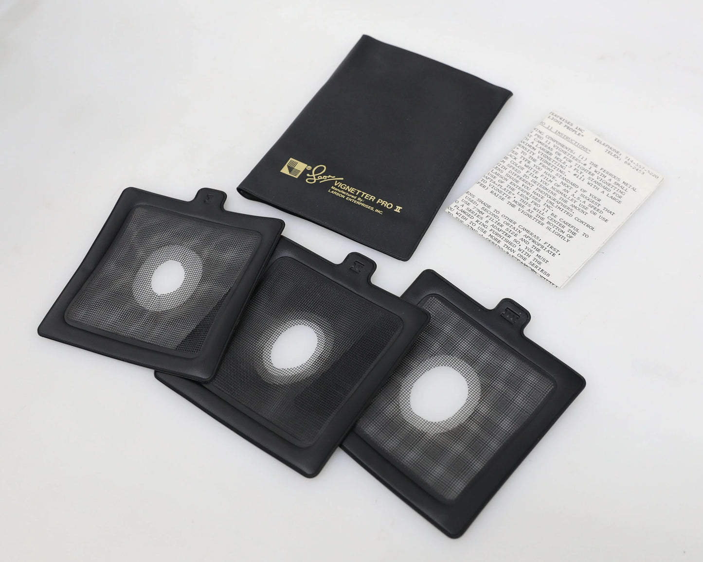 Larson Enterprises Vignetter Pro II 1-3 Lighting Lens Filter Set 6x7 in Case
